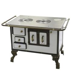 Fogão a Lenha Barroco Venâncio sem Tampa 03 Branco