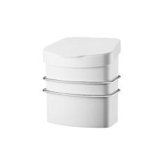 Suporte com Lixeira 2,5 Litros Branca ventosas sucçao Future 4022BC