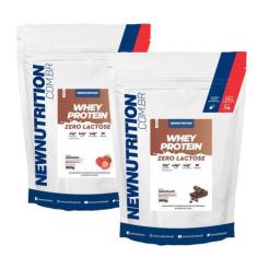 Combo 2Un Whey Protein Zero 0% Lactose 900G New - New Nutrition