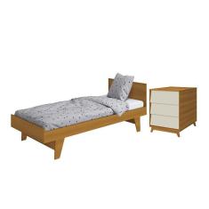 Jogo de Quarto Infantil Prince com Guarda Roupa e Berço Multifuncional - Reller Móveis