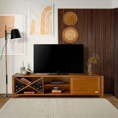 Rack para TVs até 65 Polegadas Madeira Maciça Primavera CabeCasa MadeiraMadeira Marrom