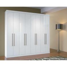 Guarda Roupa Casal 8 Portas E 4 Gavetas Master Vip 8.4 Branco - Santos Andirá