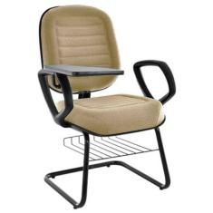 Cadeira Universitária com prancheta Linha Blenda Bege