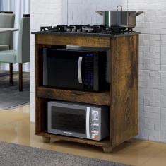 Balcão para Cooktop 5 Bocas Turim Kaiki Móveis Ipê