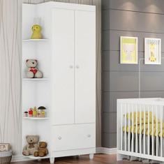 Guarda Roupa Quarto Infantil Gutti com 2 Portas e 1 Gaveta - Moveis Es