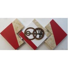 Quadro Abstrato Decorativo - 57x120cm - Josue Quadros