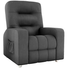 Poltrona do Papai Reclinável Matrix Azera Em Tecido Suede Cinza