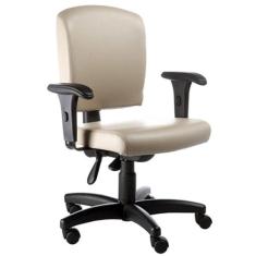 Cadeira Executiva Luxuosa com Braços Fixos Linha Alpha - Design Office