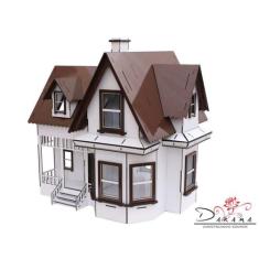 Casa de bonecas para mini bonecas compatível com lol e polly modelo iv