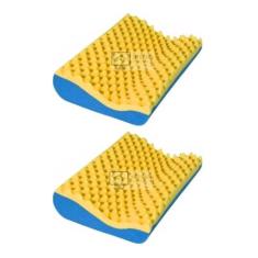 Kit 2 Travesseiro Cervical Casca De Ovo Anatômico Luckspuma - Luckspum