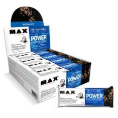Power Protein Bar (Caixa c/ 12un de 41g) Max Titanium, Chocolate c/ Co
