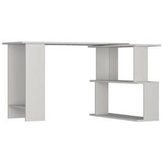 Escrivaninha Mesa Escritório 120cm Tampo Giratório Branca - Emovell, B