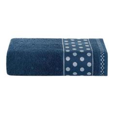 Toalha de Banho Petit Poá Avulsa - Marinho - Bia Enxovais