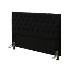 Cabeceira Cama Box Casal Queen 160cm Cristal Veludo Preto - JS Móveis,