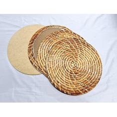 Sousplat estampa Rafia impressa  - NSW, 2 Peças, com base