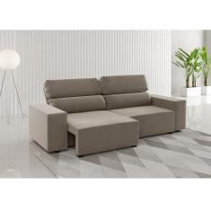 Sofá 3 Lugares Retratil e Reclinável 200cm Veludo Gold Viero Móveis