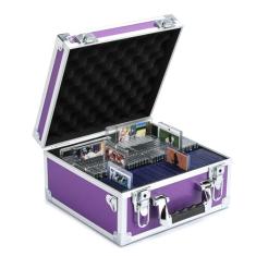 HEWEI WORKS Estojos de cartões colecionáveis (roxo)