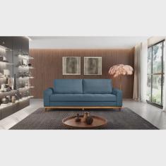 Sofá Cama Retrátil 3 Lugares 224cm Linho