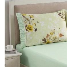 Jogo de Cama Lençol Babadinho Solteiro 2 Pçs Percal 180 Fios Algodão -