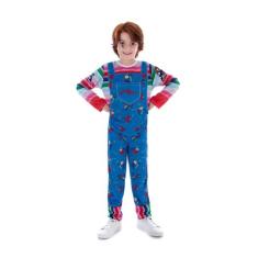 Fantasia Infantil Macacão Longo Chuck Brinquedo Assassino - Fantasia B