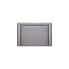 Kit Cabeceira Solteiro Reta Luxo - Suede Cinza - 2 Unidades