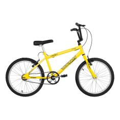 Bicicleta de Passeio Ultra Bikes Esporte Aro 20 Reforçada Freio V-Brake Infantil Juvenil Amarelo