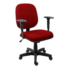 Cadeira Diretor Operativa Com Braço Regulável Tecido Vermelho - ULTRA Móveis