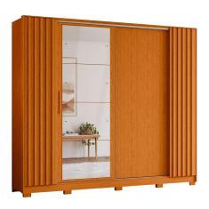 Guarda Roupa Jacarandá 4 Espelhos Ripado 1 Espelho Albatroz