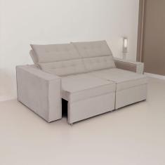 Sofá Austrália 2,50m 4 Lugares Retrátil E Reclinável D35 - Avelã