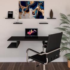 Mesa Escrivaninha Suspensa Trabalho Escritório Quarto Prateleira Decor