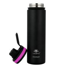 Vibets, Garrafa Térmica Vibets Isolada A Vácuo 650ml Preta/Lilás