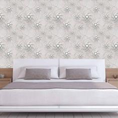 Papel Parede Geométricos Círculos Cogumelos 3D Flor Adesivo