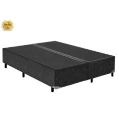 Base Box King Bipartido Belos Sonhos Poliéster Preto 40x193x203
