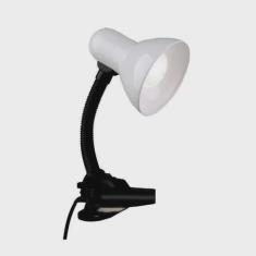 Luminária de Mesa com Base Gancho Versaty Bronzearte Branco