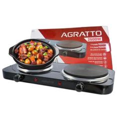 Fogão Elétrico de Mesa 2 Pratos FMP-01 Agratto  Preto  127V  2500W  Co
