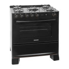 Fogão Suggar Cook Glass 5 Queimadores Preto FGVCG510PT Bivolt Preto