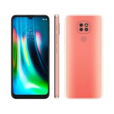 Smartphone Motorola Moto G9 Play 64GB Rosa Quartzo - 4G Octa-Core 4GB RAM 6,5” Câm. Tripla + Selfie 8MP