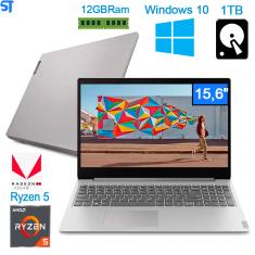 Notebook Lenovo Ideapad S145 -Ryzen 5-3500U- 12GB Ram -HD 1TB - 15,6&quot; HD Antireflexo- RX Vega 8 -Prata Com Windows 10