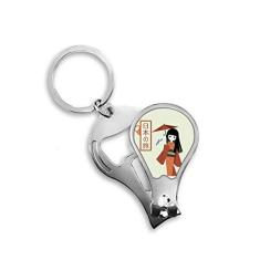 Cortador de unhas tradicional japonês local menina cortador de unhas abridor chaveiro tesoura