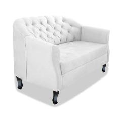 Namoradeira Julia A02 Suede - Doce Sonho Móveis Cor Branco