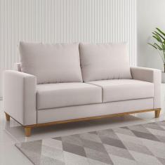 Sofá 2 Lugares Tamires Linho Amêndoa - Pnr Móveis