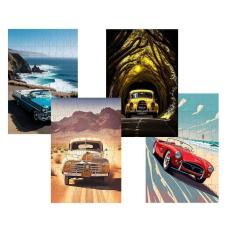 Kit 4 Quebra-Cabeças Atividades Carros Irados 60 Peças