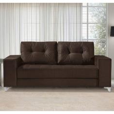 Sofá 3 Lugares 198cm Topázio Nabas Marrom
