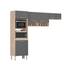 Cozinha Compacta 3 Peças Praga Avena Grafito