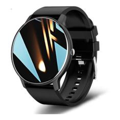 Relogio Smartwatch Redondo Feminino Preto Serie 9 Para Samsung Android