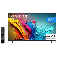 Smart TV 55" 4K LG QNED 55QNED85T Processador 8 AI Painel 120Hz Quantu