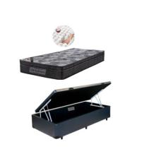 Conjunto Cama Box Baú Solteiro King Jadmax + Colchão Ortobom Molas Ens