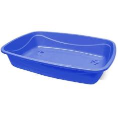 Bandeja Higiênica Pet Injet Luxo Patas para Gatos Azul