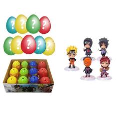 Kit 9 Ovos Surpresa Miniaturas Colecionáveis Naruto Ninjas - Tiktoys