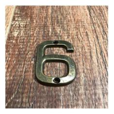 Número 6 Residencial Pequeno Para Apartamento Envelhecido - MetalCromo